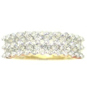 1.00tcw Diamond 5 Row Anniversary Right Hand Ring 10KT