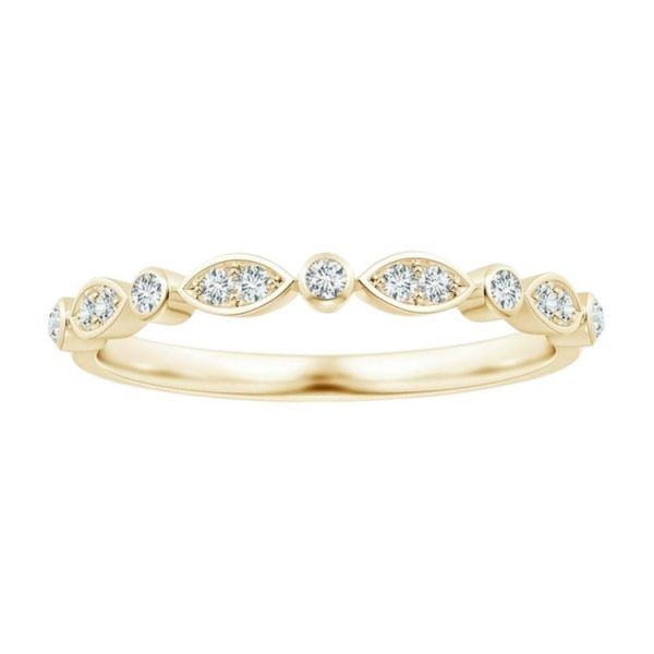 .10TCW/11 Diamond Vintage Design Scalloped Stacking Anniversary Band 10KT