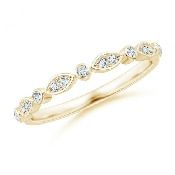 .10TCW/11 Diamond Vintage Design Scalloped Stacking Anniversary Band 10KT