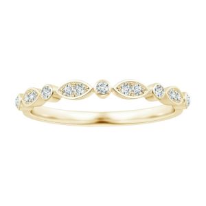 .10TCW/11 Diamond Vintage Design Scalloped Stacking Anniversary Band 10KT