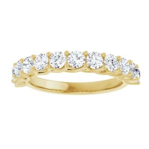 .25TCW/12 SI HI Diamond Shared Claw Anniversary Stacking Band 14KT