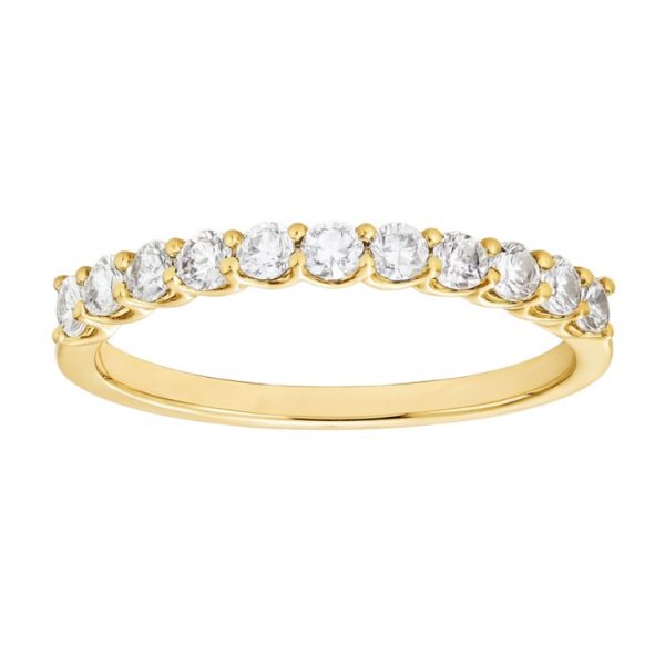 .22TCW/11  SI HI Diamond Shared Claw Anniversary Stacking Band 14KT