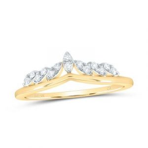 .15TCW Diamond Anniversary Stacking Chevron Tiara Band 10KT