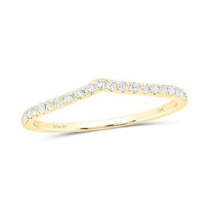 .18TCW Diamond Anniversary Stacking Chevron Band 14KT