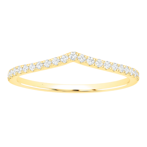 .18TCW Diamond Anniversary Stacking Chevron Band 14KT