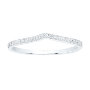 .18TCW Diamond Anniversary Stacking Chevron Band 14KT WG