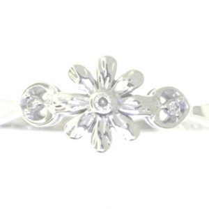 .02CT Diamond Daisy Ladies Ring 10KT WG  **Clearance-Final Sale**