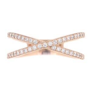 .43TCW SI Diamond Criss Cross Right Hand Ring 14KT PK