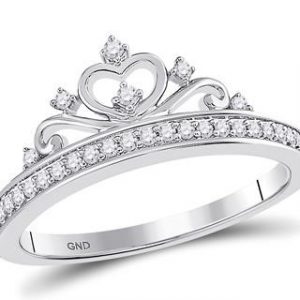 .17TCW Diamond Crown Ladies Ring 10KT WG