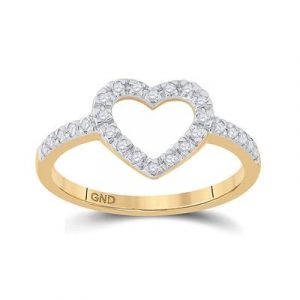 .20TCW Diamond Open Heart Ladies Ring 10KT