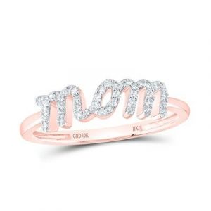 MOM    .17TCW Diamonds Ladies Ring 10KT PK