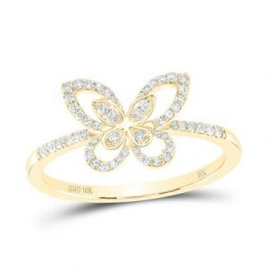 .20tcw Diamond Butterfly Ladies Ring 10KT