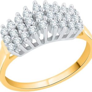 .50tcw Diamond Stairway to Heaven Style 3 Row Ladies Ring 10KT/5MM