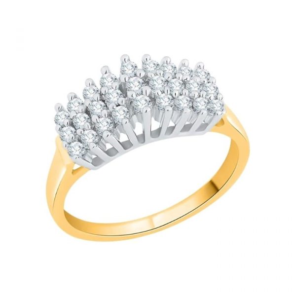.50tcw Diamond Stairway to Heaven Style 3 Row Ladies Ring 10KT/5MM