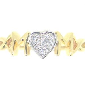 .06TCW Diamond   Mom   with Heart Ring 10KT