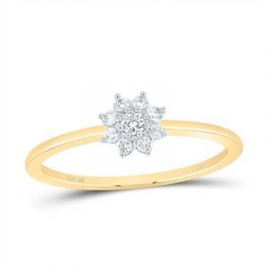 .10TCW Diamonds Flower Cluster Ladies Ring 10KT