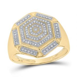 .33TCW Diamond Pave Gents Ring 10KT  *CLEARANCE-FINAL SALE*