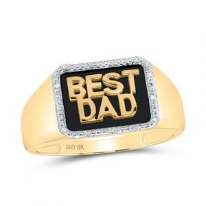 .05TCW Diamond  BEST DAD  Ring 10KT  *CLEARANCE-FINAL SALE*