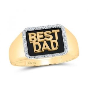 .05TCW Diamond  BEST DAD  Ring 10KT  *CLEARANCE-FINAL SALE*