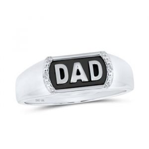 .02TCW Diamond  DAD  Ring 10KT WG  *CLEARANCE-FINAL SALE*