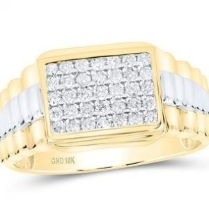 .50TCW Diamond Rectangular Gents Ring 10KT TT