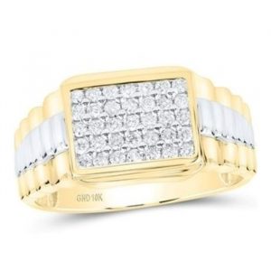 .50TCW Diamond Rectangular Gents Ring 10KT TT