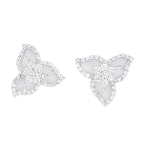.33TCW Diamond Flower Cluster Screwback Stud Earrings 10KTW *FINAL SALE*