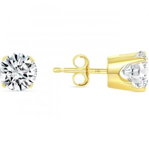 .25TCW/2 I1 HI Round Brilliant Diamond Stud Earrings 14KT *FINAL SALE*