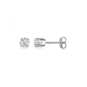 .18TCW/2  SI HI Round Brilliant Diamond Stud Earrings 14KT WG  *FINAL SALE*