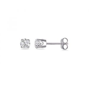 .18TCW/2 SI HI Round Brilliant Diamond Stud Earrings 14KT WG *FINAL SALE*