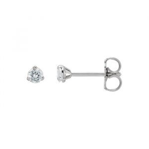 .18TCW/2  SI HI Round Brilliant Diamond 3 Claw Stud Earrings 14KT WG  *FINAL SALE*