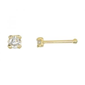 .03CT Diamond Claw Set Nose Pin 14KT    *FINAL SALE*