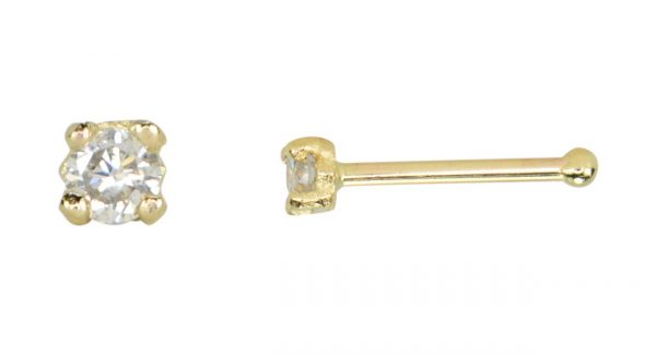 .03CT Diamond Claw Set Nose Pin 14KT    *FINAL SALE*