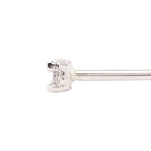 .03CT Diamond Claw Set Nose Pin 14KT WG *FINAL SALE*