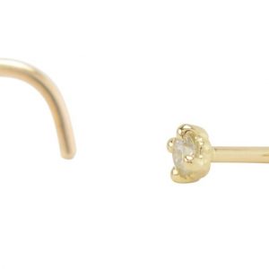 .12CT Diamond Nose Stud/Pigtail 14KT *FINAL SALE*