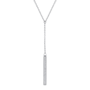 .15TCW Diamond Stick  Y  Necklace 10KT WG     *CLEARANCE-FINAL SALE*