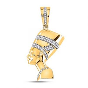 0.25TCW Diamond Nefertiti Pendant 10KT
