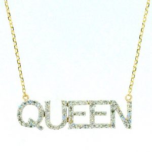 .33TCW Diamond QUEEN 18" Necklace 10KT/25MM