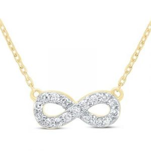 .14tcw Diamond Infinity 16-18" Necklace 10KT *FINAL SALE*