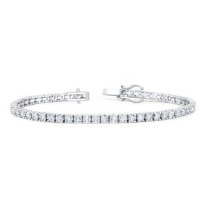 9.0TCW/41  VS EF LAB Tennis Bracelet 14KT WG