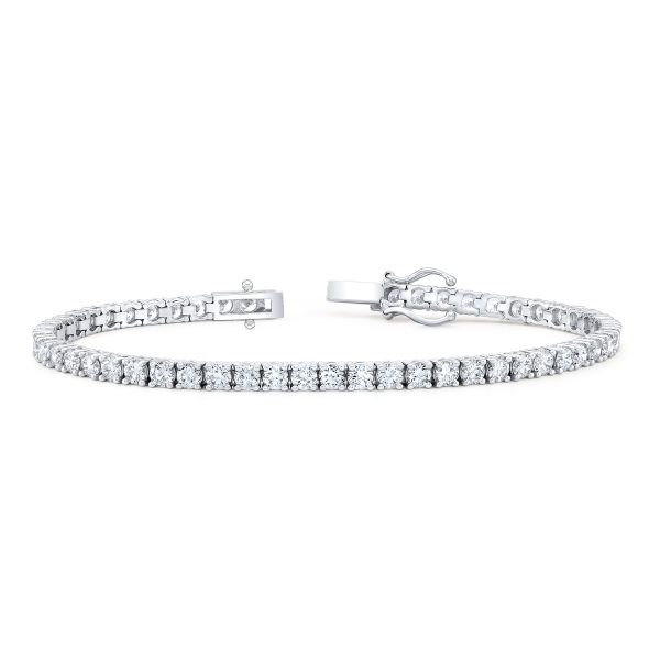 9.0TCW/41  VS EF LAB Tennis Bracelet 14KT WG