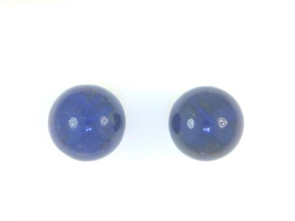 Genuine Lapis Bead 8MM Stud Earrings 14KT     **CLEARANCE-FINAL SALE**
