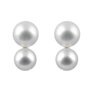 5.5-6MM Cultured Fresh Water Pearl Double Stud Earrings 14KT      *FINAL SALE*