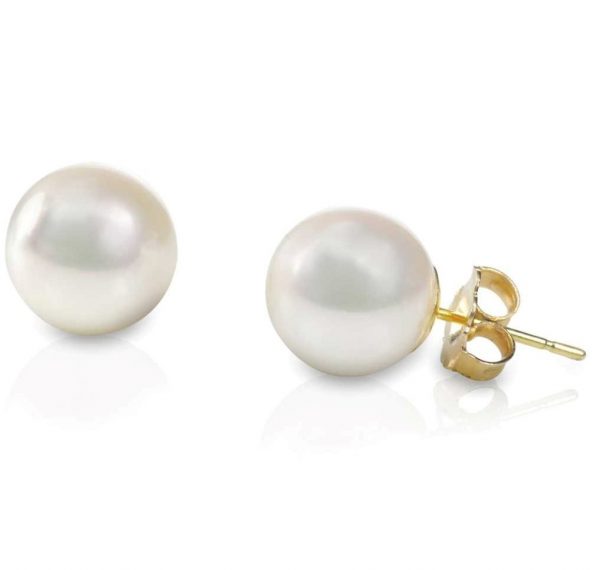 7.5-8MM Cultured Pearl Stud Earring 14KT   *FINAL SALE*