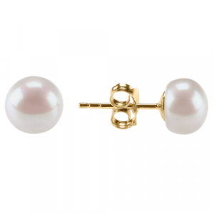 6-6.5MM  Fresh Water Pearl Stud Earrings 10KT   *FINAL SALE*