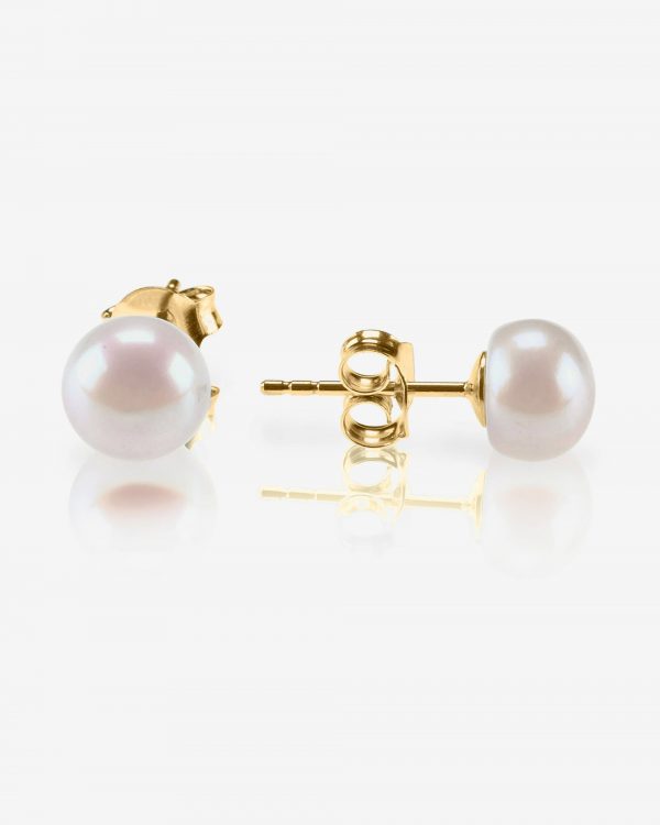 6-6.5MM  Fresh Water Pearl Stud Earrings 10KT   *FINAL SALE*