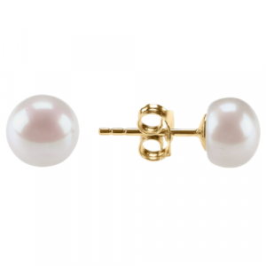 6-6.5MM  Fresh Water Pearl Stud Earrings 10KT   *FINAL SALE*