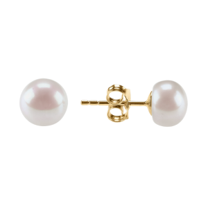 5-5.5MM  Fresh Water Pearl Stud Earrings 10KT   *FINAL SALE*
