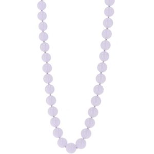 Lavender Jade 7.5-8MM Bead 18" Necklace 14KT Clasp