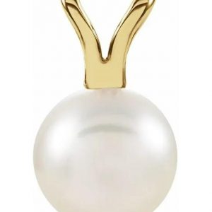 6.5-7MM Cultured Pearl Pendant 14KT